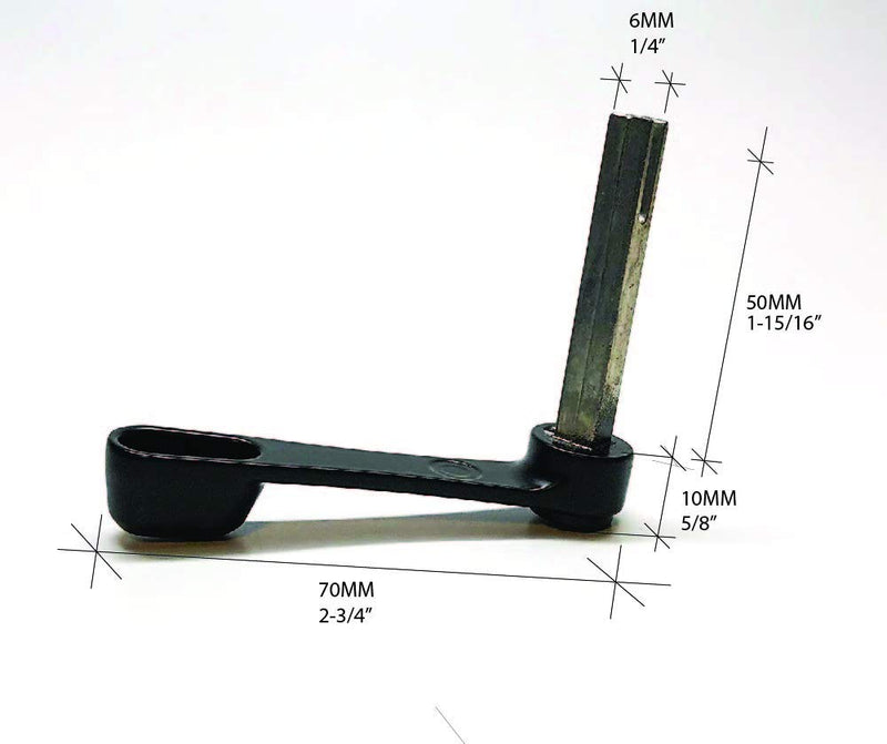 Sliding Patio Door Latch Lever for Milgard, (Black Extended 50mm) Black Extended