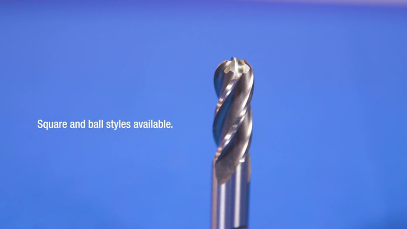 Drill America - DWCT1132 3/4" X 3/4" High Speed Steel 2 Flute Single End Ball End Mill, DWC Series