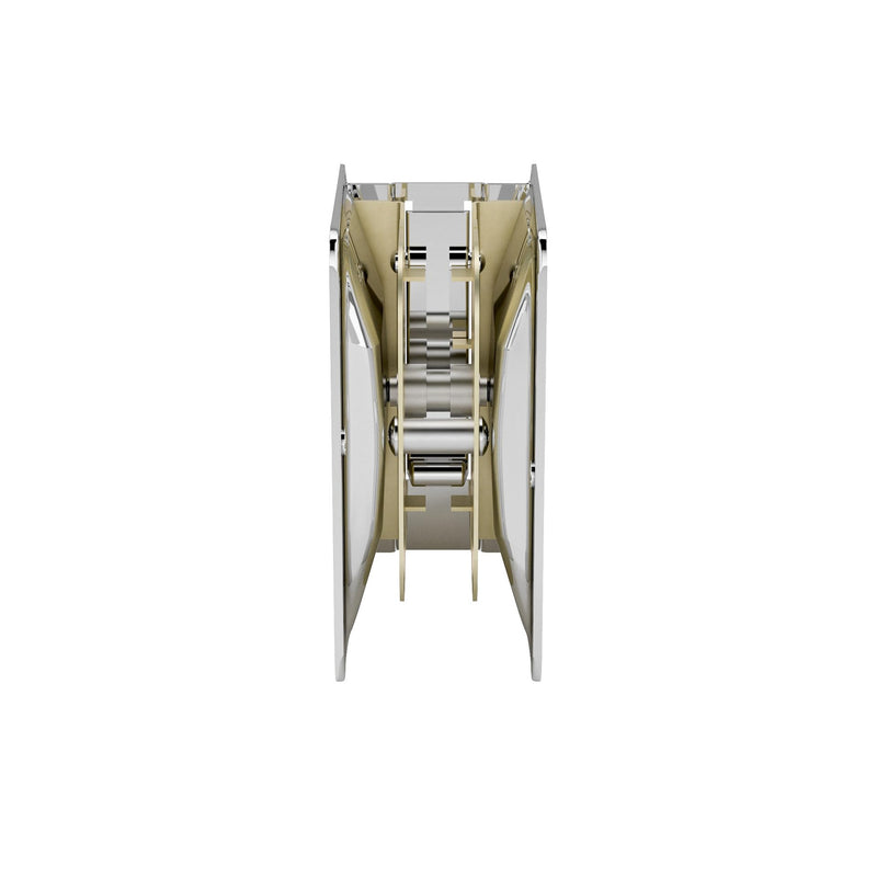 Richelieu Hardware 1700CPSBC Onward Pocket Door Pull, Passage Lock, 3 1/4 in (82 mm), Rectangular, Chrome