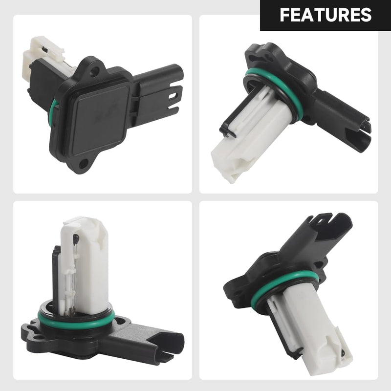Mass Air Flow Sensor MAF Sensor - Compatible for BMW 325i/330i/330xi (3.0L L6 2006), 525i/525xi/530xi (2.5L/3.0L 2006-2007), Z4 Coupe/Roadster (2.5L/3.0L 2006-2008) - Replaces 5WK97502