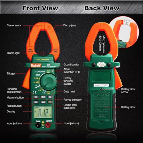 High Accuracy Clamp Multimeter red