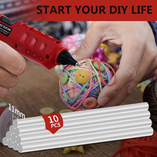 Cordless Hot Glue Gun for Milwaukee 18V Battery, 100W Wireless Glue Gun