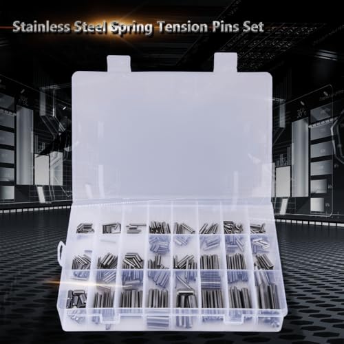 280Pcs Spring Tension Pins Set M1.5-M8 - 304 Stainless Steel Cotter Pins for Mechanical Fastening, Industrial Hardware Repair & Maintenance