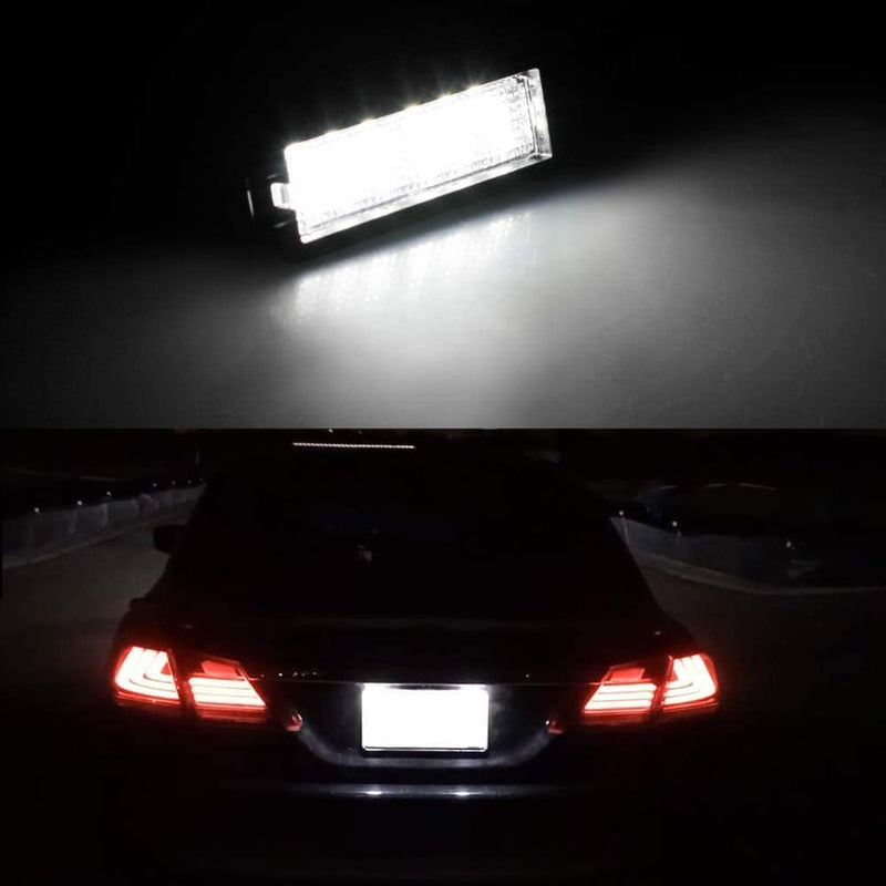 LED License Plate Light Lamp Assembly For 2015-2019 Dodge Charger Challenger Chrysler 300 Pacifica Jeep Compass 6000K Dimond White, Pack of 1