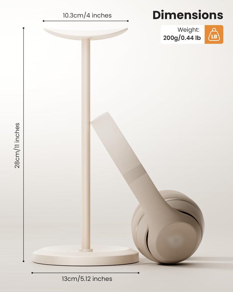 Headphone Stand, Desktop Headset Holder, Starlight | Earphone Stand, Gaming Headphone Hanger, Enlarged Headrest Heavy Base, Office Desk Accessories for All Headphones Size