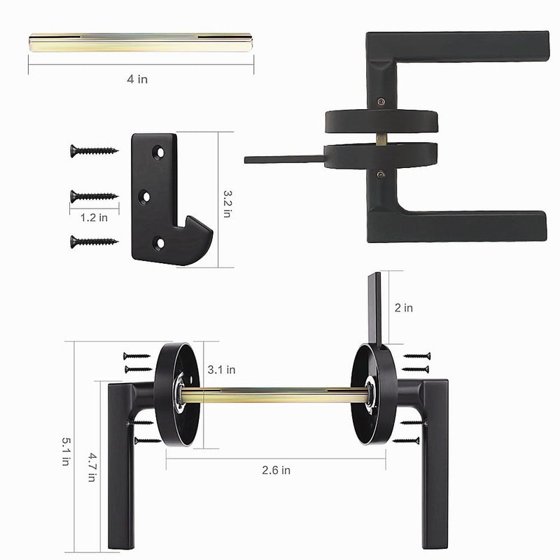 Gate Latch for Wooden Fence Double Side Gate Latch Heavy Duty Swinging Door Latch Gate Hardware for Outdoor Fence, Wooden Gates, Pool Gate, Backyard, Gardens（ RH）