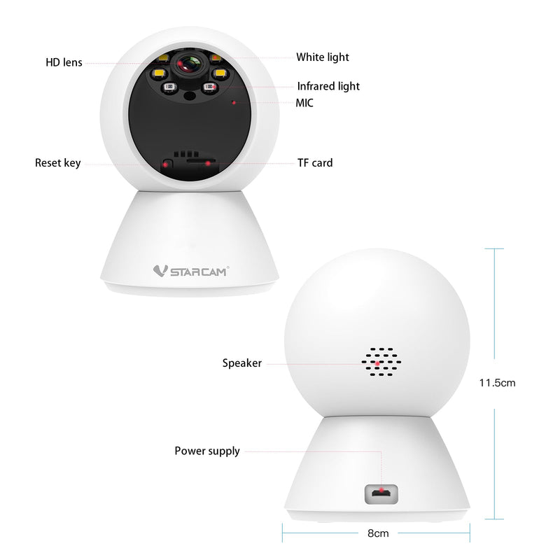 VSTARCAM 1080P Pet Camera Indoor for Dog Camera with Phone APP IR Night Vision, Motion Detection, 2-Way Talk with 7/24 Recording Cloud/SD Card Storage