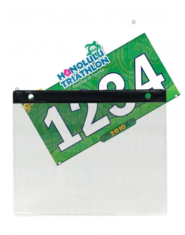 Clear Bib Boards Sleeves Protector for Runners,Race Bib Vinyl Holder,Race Bib Display Vinyl Protector Sheets, Marathon Running Bib Sheet Protector Black 10