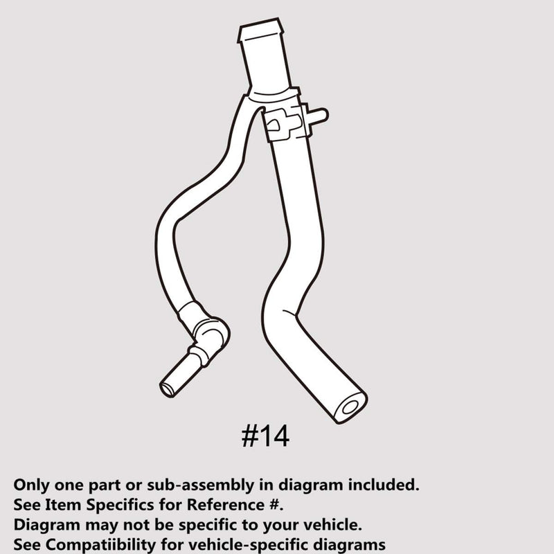 Water Pump Hose Replace LR012636 Fit for Land Rover Range Rover 2010-2013 5.0L LR4, Engine Cooling Climate Control Rubber Parts Resist Cracking and Leaking - Black