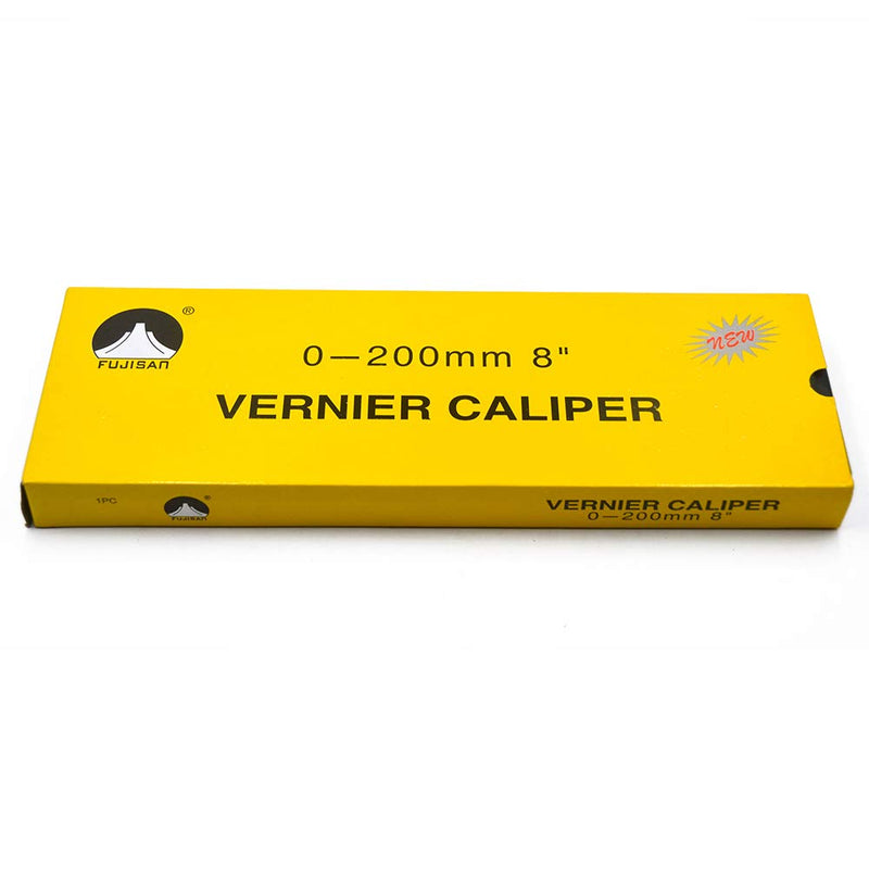 Professional Caliper Vernier Caliper Stainless Steel Hardened Chromeplated Inch/Metric 0-8"/200mmx0.001/0.02mm