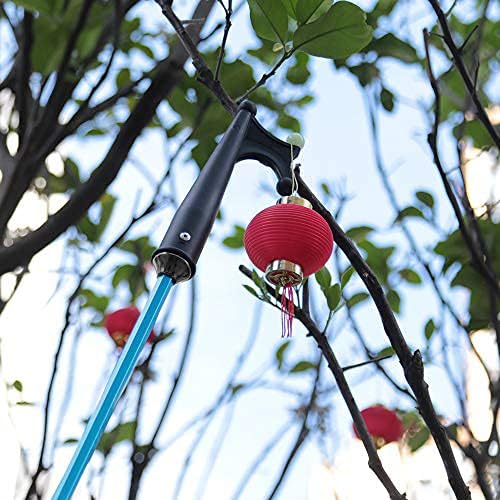 SANLIKE Telescopic Boat Hook for Docking, Extendable Marine Docking Pole with Luminous Design, Rust-Resistant Aluminum, Non-Slip Handle, Lightweight Boat Accessories for Kayak Fishing Pontoon blue
