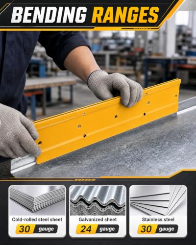 SPARKWHIZ 12" & 15" Sheet Metal Folding Tool with 12" Cylindrical Handle
