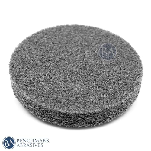 Benchmark Abrasives 3 Inch Sanding Discs Quick Change Silicon Carbide Surface Preparation Wheels, Polishing Wheel for Drill & Die Grinder Sanding Disc, Paint Stripper & Removal - (5 Pack)(Grey) Grey - Super Fine