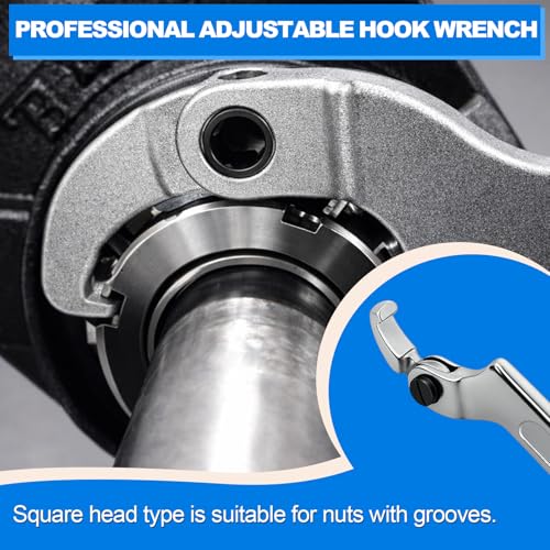 Adjustable C Spanner Hook Wrench Tool Set 3/4-2"(19-51mm)2-4 3/4"(51-121mm) Square head 2 Kinds of Size