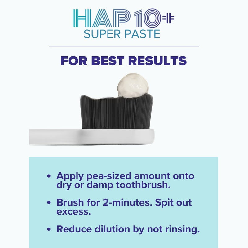 intelliWHiTE HAP10+ Super Paste Vitamin D3 & K2 – 10% Hydroxyapatite Toothpaste for Remineralization & Sensitive Teeth Tested 90% Stain Removal – Fluoride-Free – 6 fl oz Value Size – Made in USA 6 Fl Oz (Pack of 1)