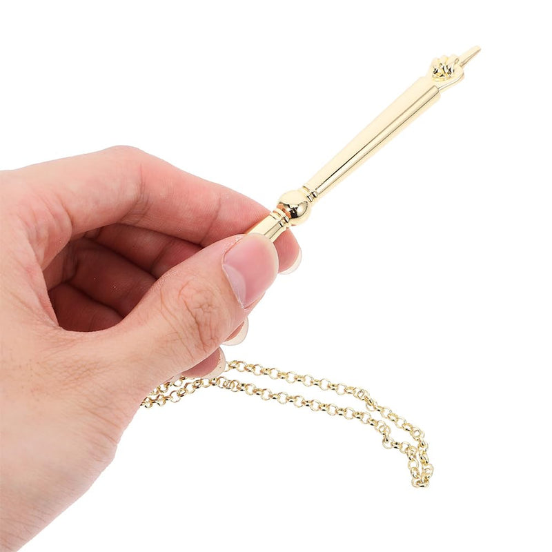LOGOFUN Jewish Bible Reading Pointer Tool Elegant Metal Finger Torah with Gold Crown Head for Mitzvah Wedding Party Decorations - 17cm