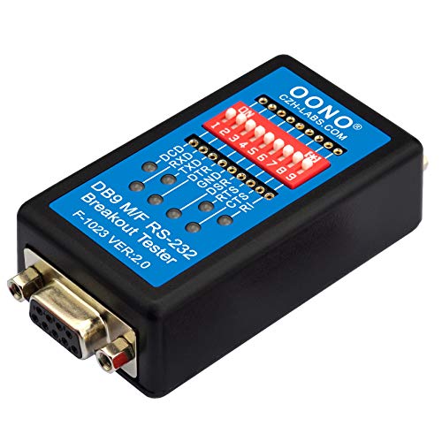 RS232 Breakout Tester LED Monitor, DB9 Male to Female Breakout Module DB9 MF