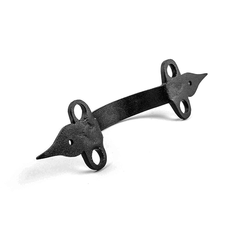 Renovators Supply Manufacturing Door Pull Spear Black Wrought Iron 10-1/2 in. Cabinet Handle Single Unit Black Spear 10.5" Pack of 1