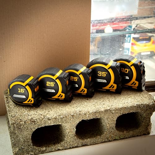 Komelon 16-Ft Contractor TS Wide blade Tape Measure with Backside Printing, Manual Lock, Long Standout (93416) 4.9 m WIDEBLADE - 16FT