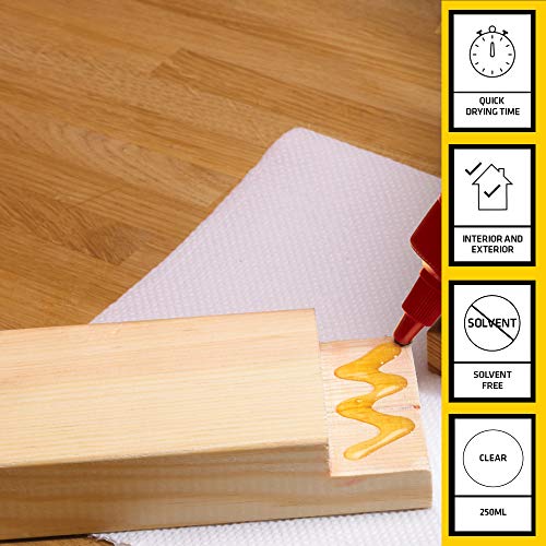 Everbuild 502 All Purpose Weatherproof Wood Adhesive – Suitable for Typical Wood Bonding Applications – 250 ml Single