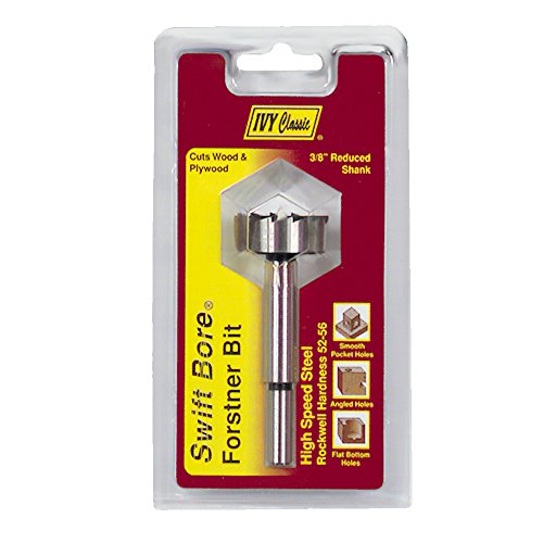 IVY Classic 46134 2-1/8 x 3-1/2" Forstner Bit, High-Carbon Steel, 3/8" Shank, 1/Card 2-1/8 x 3-1/2 inch