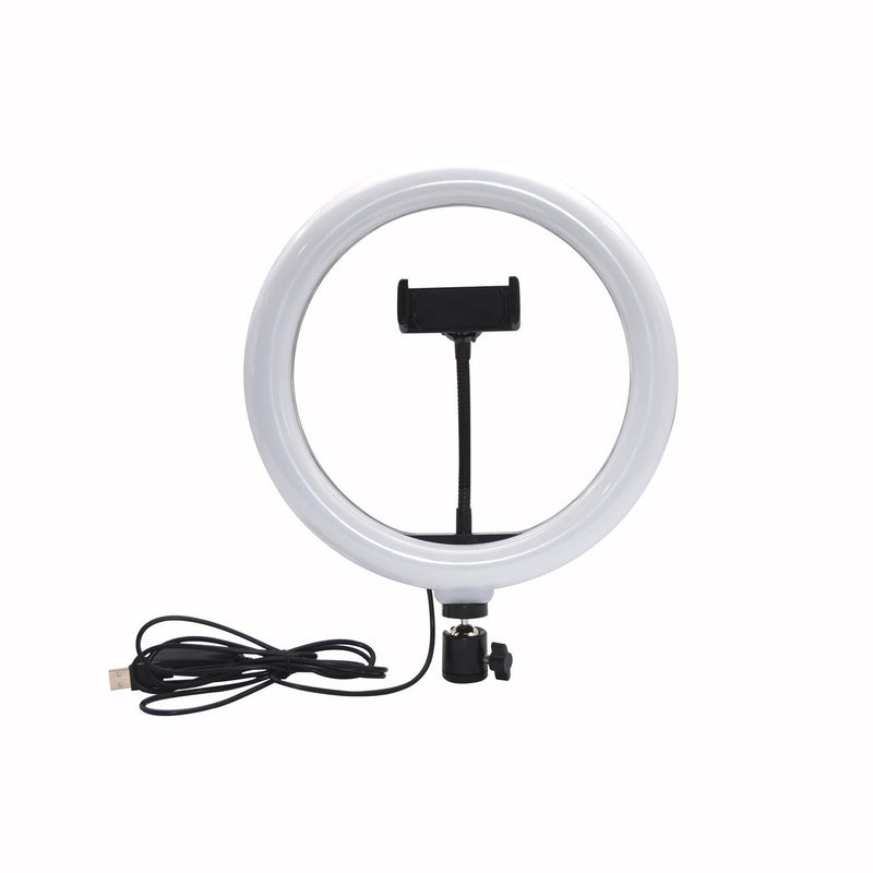 Selfie Ring Light 10" with Tripod Stand and Phone Holder, LED Ring Light for Desk with 3 Light Modes & 11 Brightness Level for Selfie, YouTube, Makeup, Live Streaming, TIKTOK