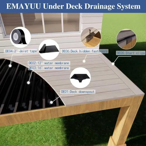 304 Stainless Steel Concealed Floor Starting Fastener Universal Decking Clips with Screws and 2 Drill Bit（50 Pack 50 Pcs