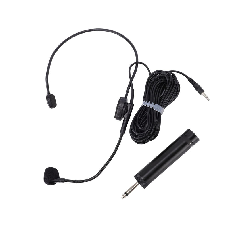 Wired Headset Microphone for Amplifier Teacher Presenter | HiFi Sound Flexible Adjustable Head Mounted Mic with 3.5mm Jack, Lightweight Ergonomic Headset Mic for Singing Speech