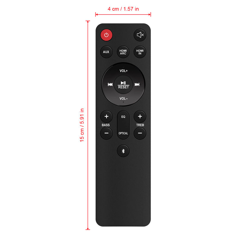 Replace Soundbar Remote Control Compatible with ONN 5.1 Sound Bar Speaker Subwoofer 100027812 100015717 100008866