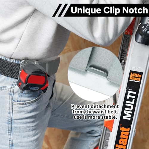 MELOTOUGH Tape Measure Holder, Drill Holder for Tool Belt,Drill Holder,Measuring Tape Holder Fits 1.75"/2" Belt,Sliver 2
