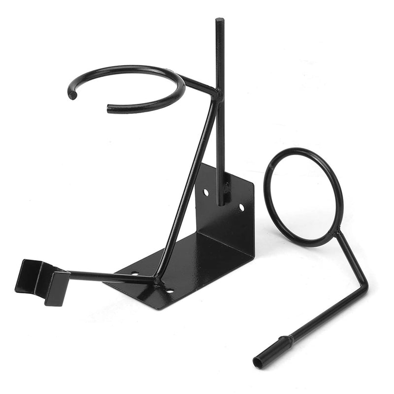 YUZES Gravity Feed Paint Spray Gun Holder Stand with 100PCS Nylon Mesh Paint Strainers and Removable Strainer Holder, for Wall-Mounted or Bench Mount