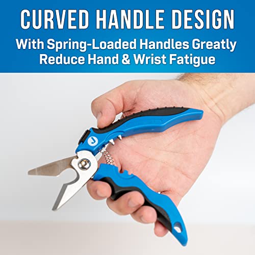 Jonard Tools KWC-700 Multi-function Kevlar® & Wire Cable Cutting Shears, 7" Ultra Kevlar Cutter