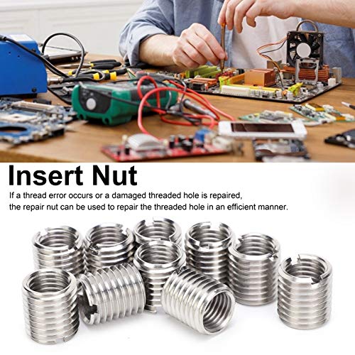 10Pcs Insert Nut, M16 Female and M20 Male Thread Fastening Conversion Repair Sleeve Screw