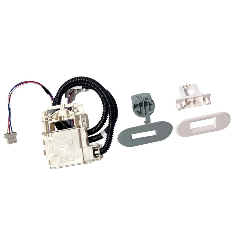 WH08X33879 Washer Lid Lock Assembly - Stainless Steel Spring & IP55 Waterproof, UL Certified Fit for GE PTW600/PTW700/PTW900 Series, GTW220/GTW385, HTW265 Models (Replaces WH08X37859)