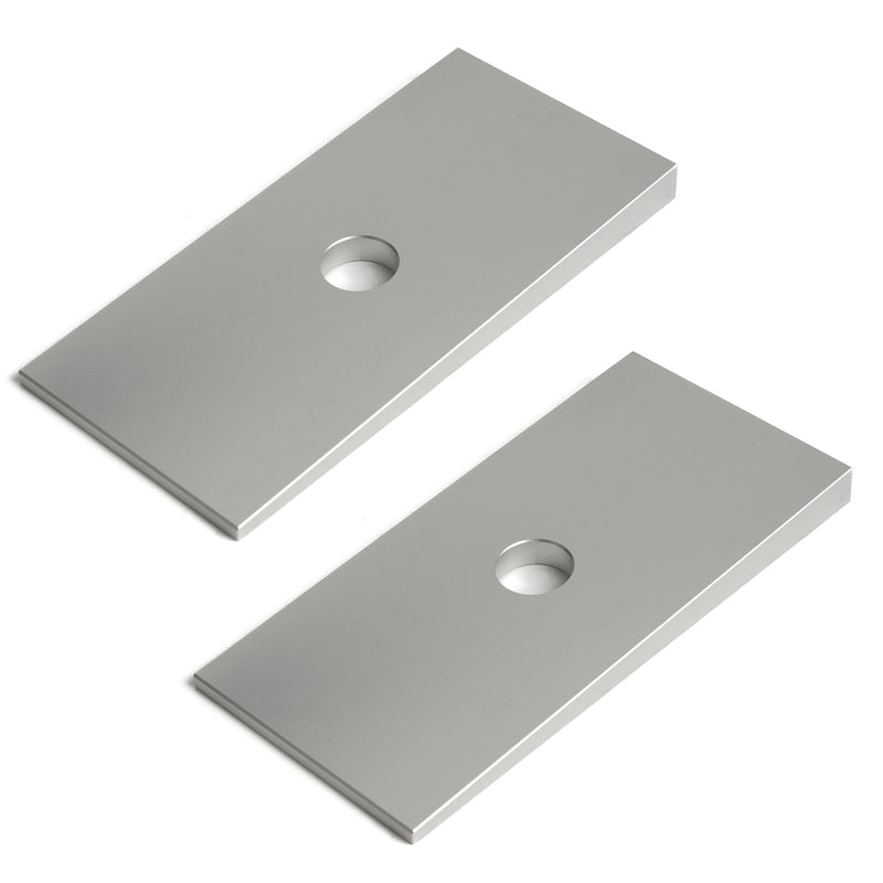 2.5 Degree Angle Correction Universal Suspension Axle Shims for Leaf Springs and Lift Blocks Silver