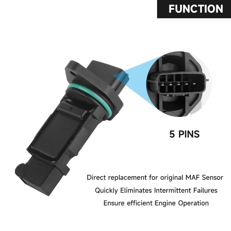 Mass Air Flow Sensor Meter Sensor MAF Sensor - Compatible for Nissan Maxima 2000-2001 for Nissan Altima 2002-2003 for Nissan Sentra 2001-2005 - Replace Part 0280218154