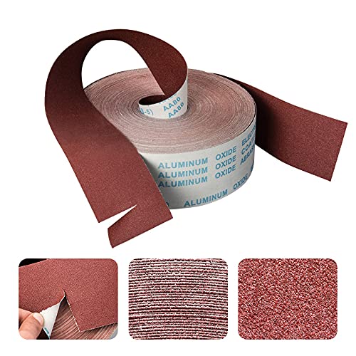 1000 Grit Sandpaper Roll, 5 metres x 115 mm Aluminum Oxide Emery Cloth Abrasive Paper Roll for Metal Grinding, Wood Sanding, Furniture Finishing, Automotive Polishing 5 Metre 1000 Grit