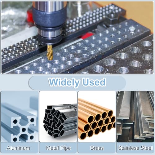 uxcell 3pcs Spiral Flute Thread Taps, 3/8-16 UNC H2 Screw Threading Tap, Titanium Coated 6542 High Speed Steel Machine Tapping Tools for Machinist Repair (Pack of 2) 3/8-16 UNC (Pack of 2)