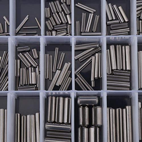 280Pcs Stainless Steel Roll Pin Assortment Kit Metric Slotted Spring Pins M1.5 to M8 Split Tension Pins for Automotive Machinery Industrial Repair