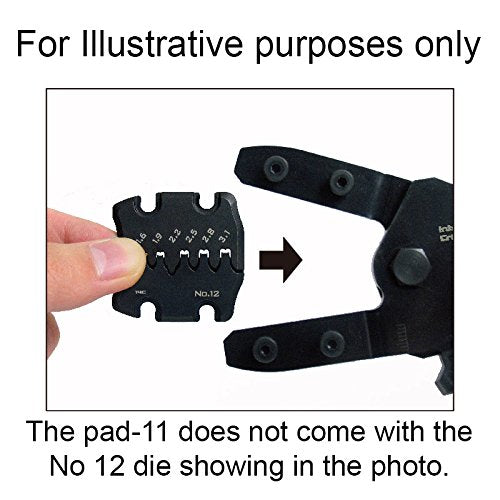 ENGINEER Precision Universal Crimping Tool with Inter-Changeable die Plates (Size S) Handy Crimp Tool. Made in Japan. pad-11 PAD-11 (small dies)