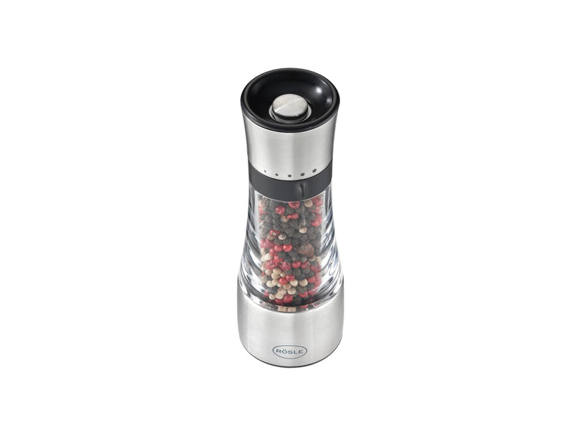 Spice Mill- SS/clear acrylic- Inverted- 5 grind levels