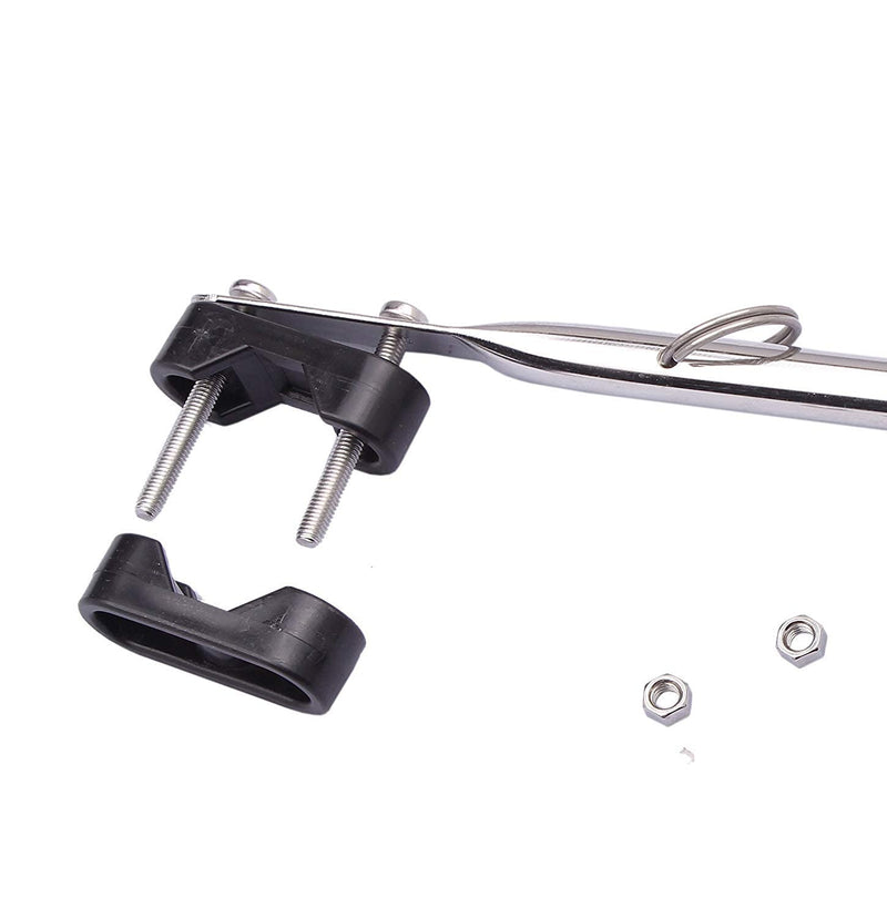2 PCS Stainless Steel Rail Mount Boat Pulpit Staff, boat yacht marine flag pole(7/8" - 1")