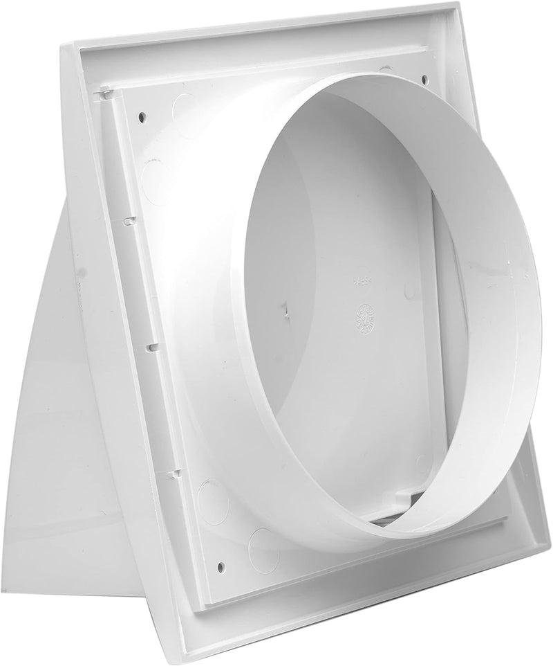 6'' Inch Exhaust Hood Vent With Rain Cover, White, Indoor And Outdoor, HVAC Exhaust Vent Duct Cover, Exhaust Cap (6'' Inch, White) 6 Inch