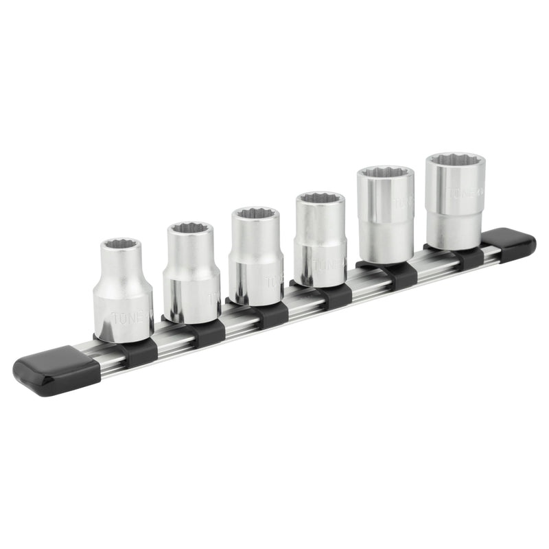 TONE Socket Set with Socket Holder 12-Point HD406 1/2" Inch Drive 6-Piece HD406: Contents: 6 pieces
