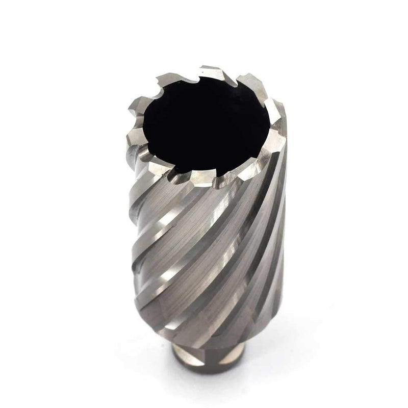 Annular Cutter JESTUOUS 3/4 Inch Weldon Shank 1-1/2 Cutting Diameter 2 Cutting Depth with Two-Flat HSS Kit for Magnetic Drill Press,1 Piece Silver