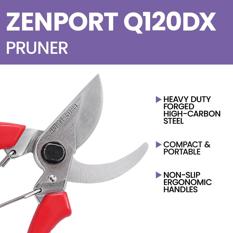 Zenport Q120DX Precision Pocket Secateur, 8-Inch, Orange 1