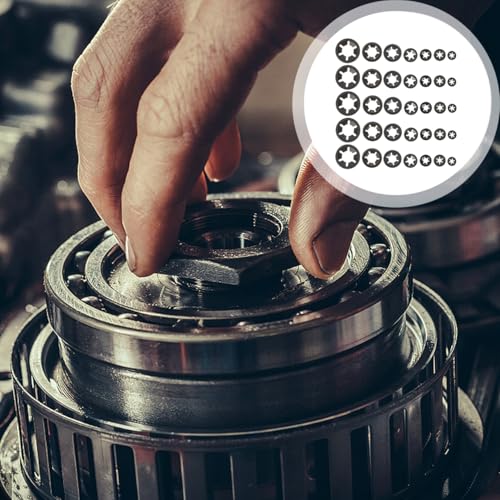 Locking Washers Internal Tooth Bearing Clamping Rings 210Pcs Star-Shaped Retaining Washers 1.02 in Fasteners for Machinery Equipment Shock Absorption Humid Environments