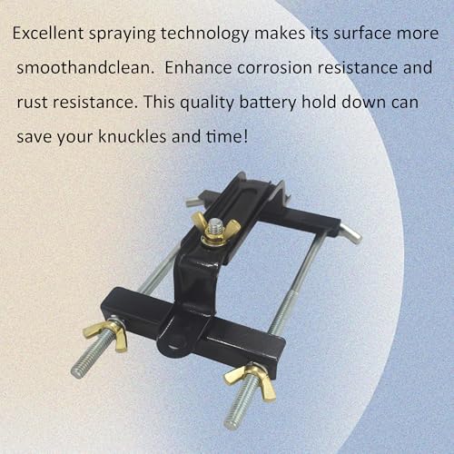 7.5in Stainless Battery Fixing Bracket, Adjustable Battery Hold Down Kit, Universal Battery Crossbar, Heavy Duty Rust-Resistant Holder for Car, SUV, Truck Battery Tray Secure Tie Down Bracket 7.5in