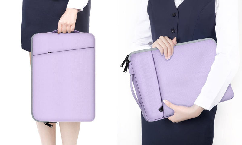 Laptop Sleeve 14 Inch Laptop Case Computer Bag for 15 inch New MacBook Air M3 A3114 M2 A2941 2024-2023, Surface Laptop 6/5/4 15 inch, HP Lenovo Acer ASUS Chromebook 14, Purple