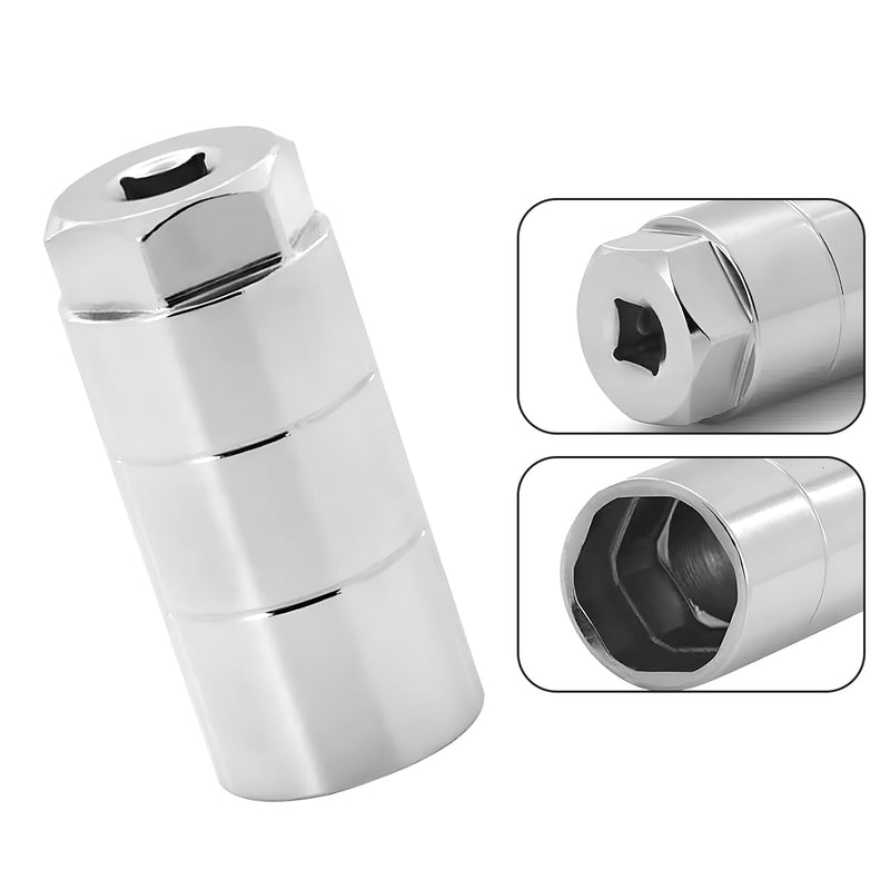 Car Oil Pressure Sensor Socket, 1/16 Auto Socket Switch Fits 3/8" Drive 1 1/8" Hex Wrench, Professional Vehicle Accessories for Quick Removing Installing Oil Sending Unit (White) White